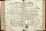 Flaps used to represent three-dimensional shapes, Euclid's <i>The Elements of Geometrie</i>