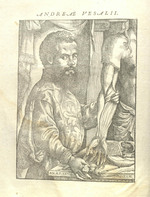 Andreas Vesalius' <i>De humani corporis fabrica librorum</i>, self-portrait