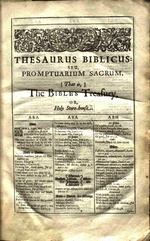 Sample page of Bernard's Thesaurus Biblicus (1644)