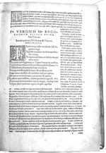 A page of a Virgil edition printed in Basel in 1544