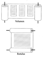Diagram of a volumen and rotulus
